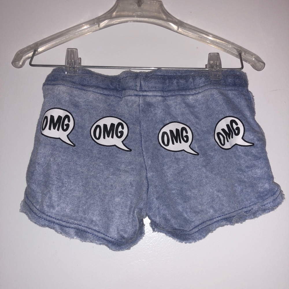 OMG stretchy blue shorts